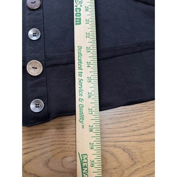 Lulu‎ B Button Down Tunic Top Size Medium Cotton Blend Artsy Lagenlook Stretch - Picture 4 of 11